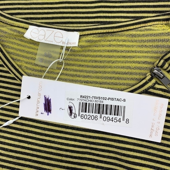 Eaze by Renuar Pistachio w/ Black Stripes Dress - Picture 5 of 7